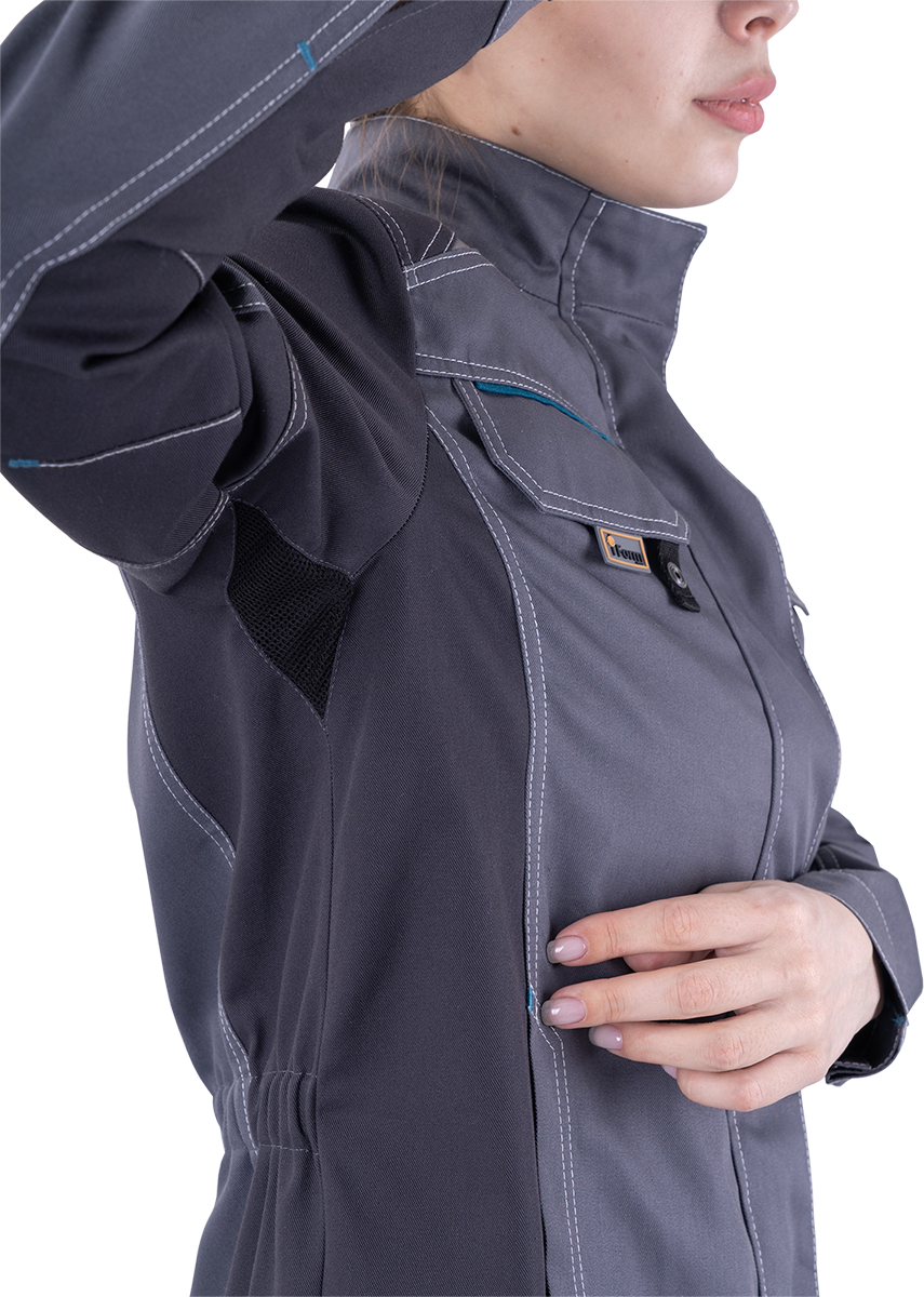 картинка Куртка ТУРБО SAFETY летняя, серый-т.серый, женская