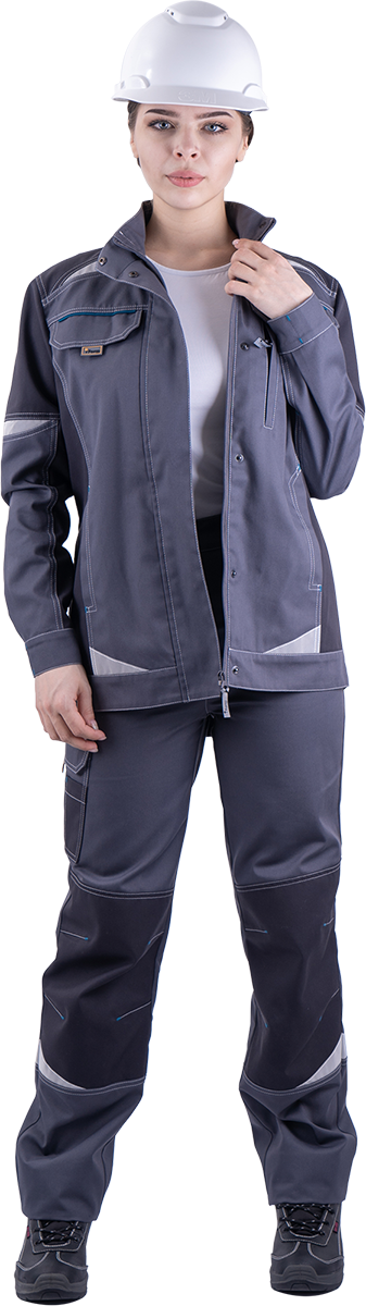 картинка Куртка ТУРБО SAFETY летняя, серый-т.серый, женская